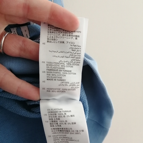 Sandro Men's Palm Leaves Blue and White Sweatshirt 1 or Small - Picture 15 of 17